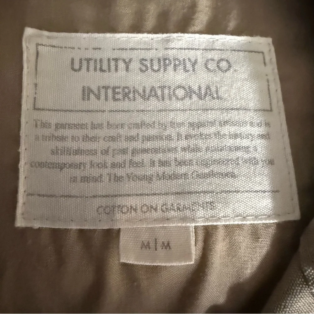 Cotton On Utility Supply Co Hooded Field Jacket  Medium Khaki Military Parka